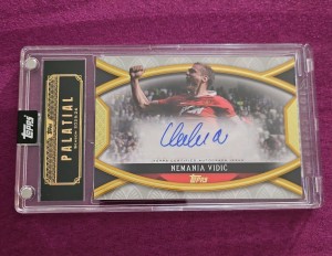 Topps Palatial Manchester United Nemanja Vidic Auto 1/1 Stretford End Ovation 🔥 for sale on Ebay