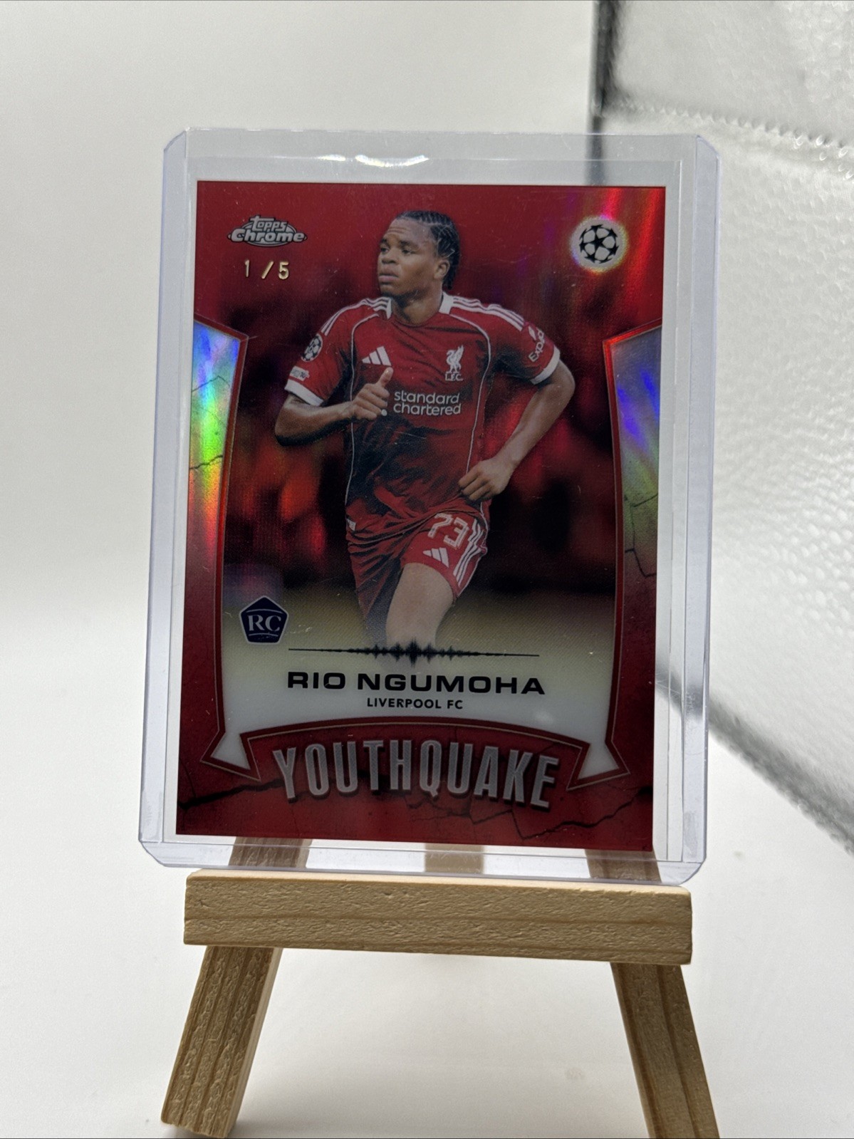 Rio Ngumoha /5 Youthquake Topps Chrome UCC Liverpool Rookie England for sale on Ebay