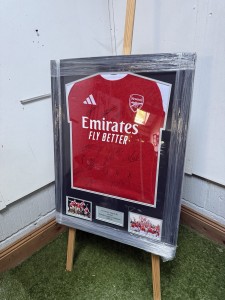 Framed Champions Arsenal FC 2025/2026 Squad Signed Shirt With COA for sale on Ebay