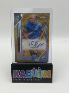 Erling Haaland Auto /50 Topps Chrome Premier League Manchester City 2026 for sale on Ebay