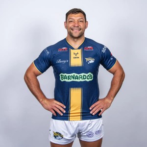 Leeds Rhinos Barnardos Rugby Shirt Oxen Blue Adult Ryan Hall Event Shirt for sale on Ebay