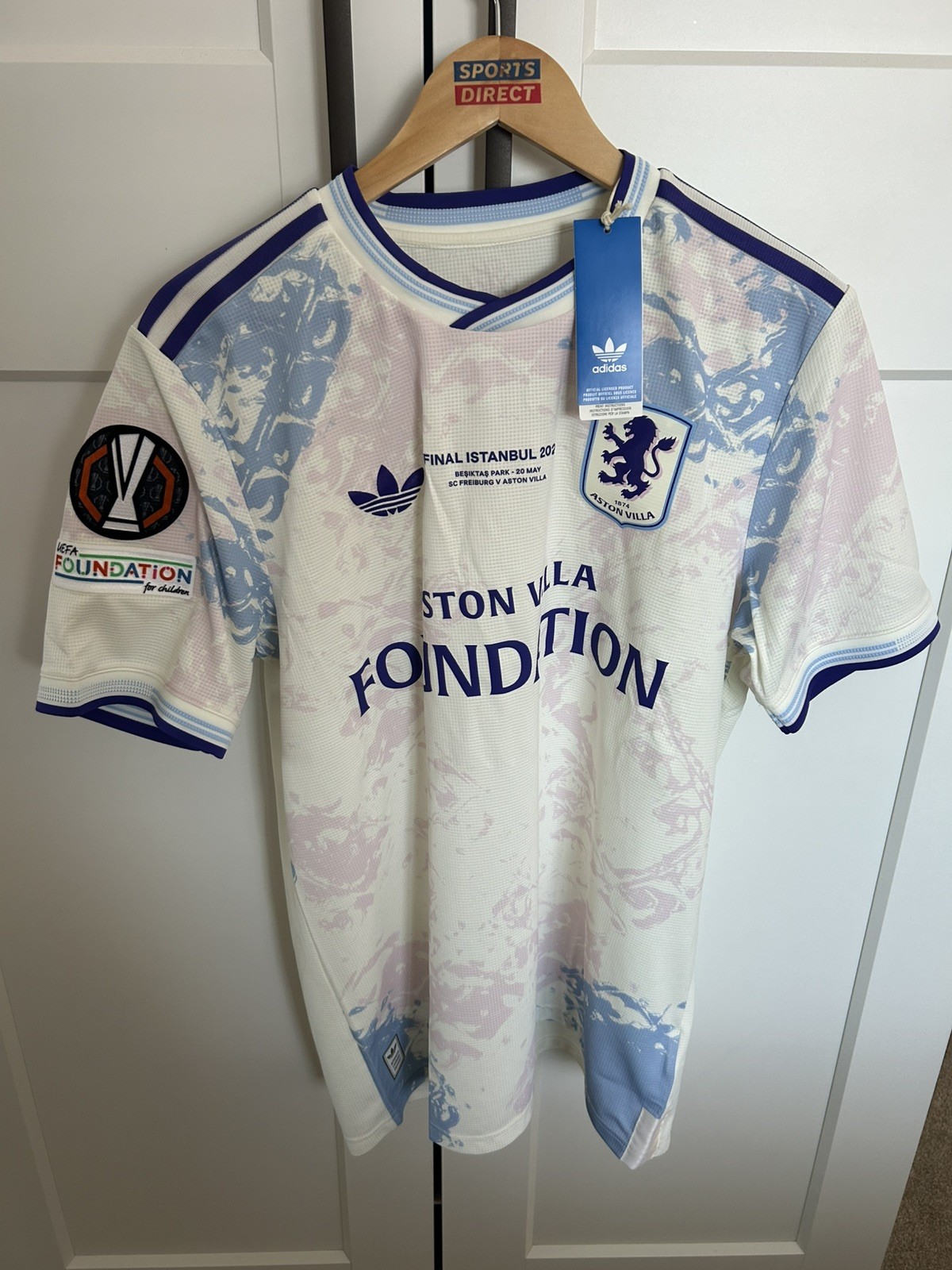 Aston Villa Foundation Pro/Authentic Adidas Istanbul Final Size Large for sale on Ebay