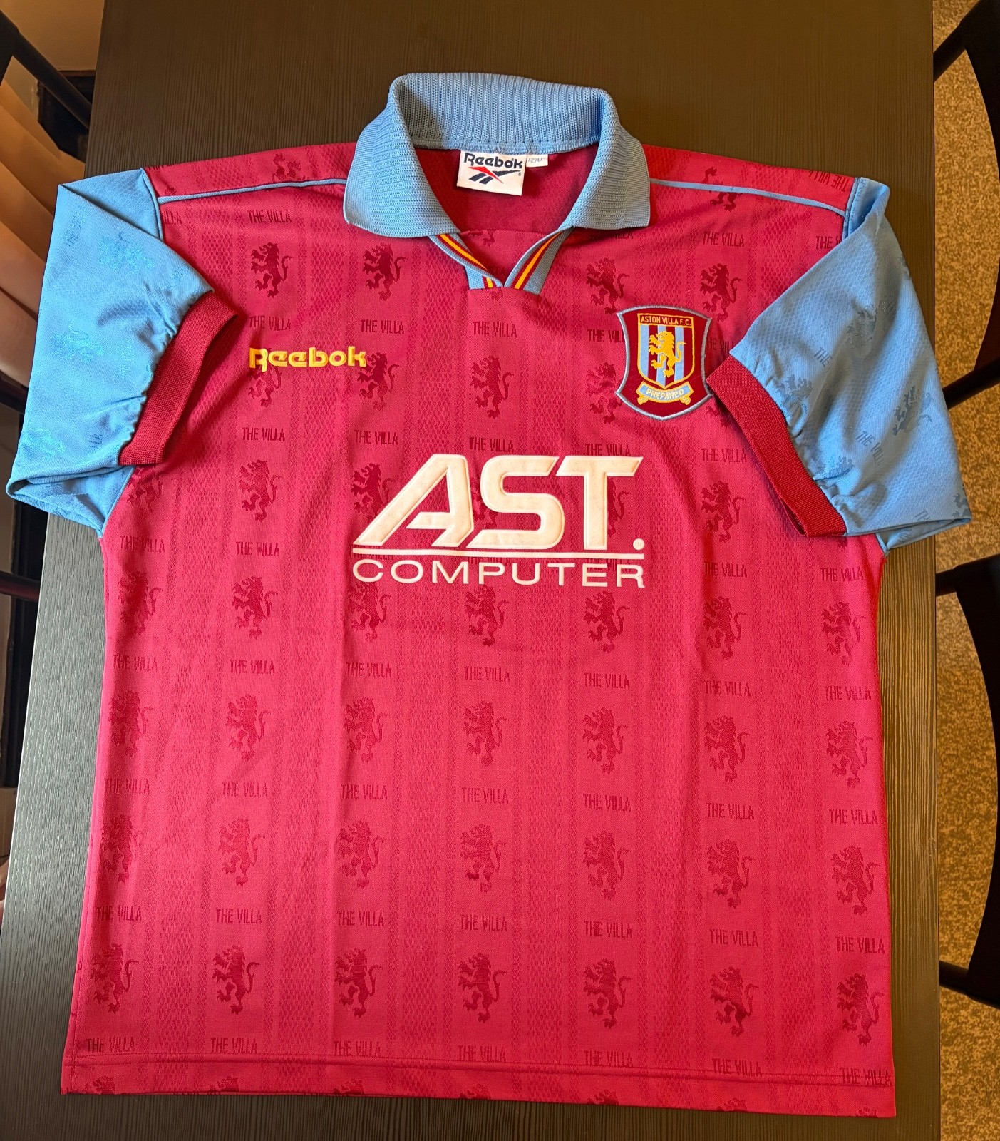 1995/96 Aston Villa Shirt Home Large Original 42/44 for sale on Ebay