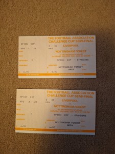 Liverpool FC 2 Unused Hillsborough Disaster tickets Spion Kop Forest end for sale on Ebay