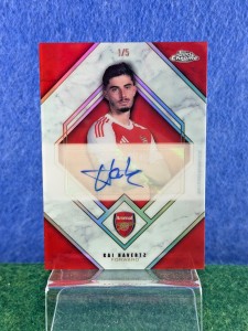 Kai Havertz Auto /5 Arsenal Chrome Topps.RARE MARBLE ICONS for sale on Ebay