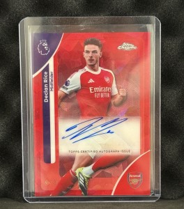 Topps Premier League Chrome Sapphire 2026 Declan Rice Auto Black /5 Arsenal for sale on Ebay
