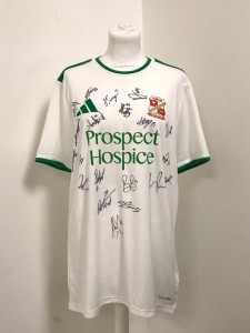 Signed Swindon Town Charity Shirt Prospect Hospice White Adidas UK Large for sale on Ebay