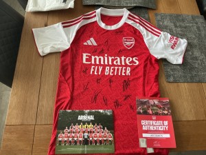 Arsenal signed shirt 25/26 Full Arsenal authentication for sale on Ebay