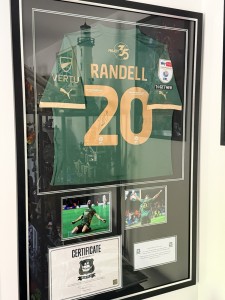 ADAM RANDELL PLYMOUTH ARGYLE MATCH WORN AND SIGNED SHIRT!!!!!!!!!! ONE OFF!! for sale on Ebay