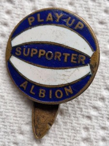 VINTAGE C30/40s BRASS WEST BROMWICH ALBION PLAY UP SUPPORTER BADGE REDG No REAR for sale on Ebay