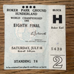 TICKET: WORLD CUP 1966 ENGLAND - Italy v Russia USSR 16 July 1966 at Sunderland  for sale on Ebay
