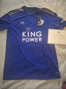 Signed Adidas Leicester City Football Top 19/20 for sale on Ebay