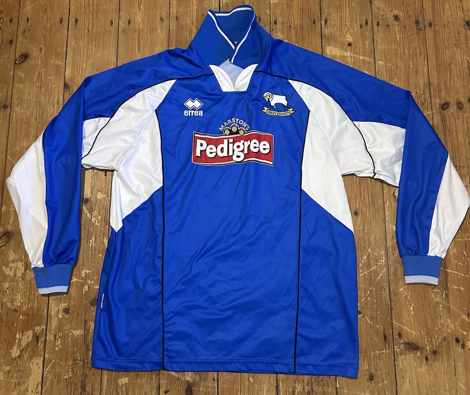 Derby County DCFC Errea Original 2003/2005 Long Sleeve Away Shirt XL for sale on Ebay