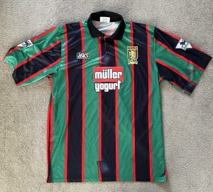 Rare Original Aston Villa Away Asics 1994-95 Match Shirt See Pics for sale on Ebay