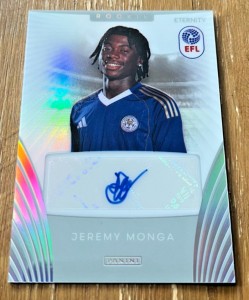 Jeremy Monga Rookie Auto 2025/26 Panini EFL Eternity Leicester City Rare for sale on Ebay
