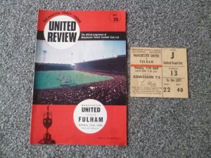 Manchester United Man Utd v Fulham 1967 / 1968 Match Ticket & Programme for sale on Ebay