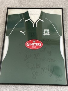 PLYMOUTH ARGYLE FRAMED SIGNED SHIRT 2006-07 SEASON for sale on Ebay