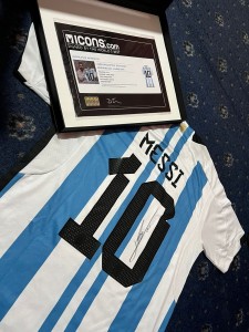 Lionel Messi Autographed Argentina 2022 World Cup Jersey – Authentic COA for sale on Ebay