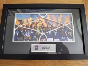 Ipswich Town V Queens Park Rangers 2026 Limited Edition Framed Goal Net. for sale on Ebay