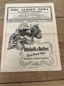 1 February 1947 West Bromwich Albion WBA v Newport County for sale on Ebay