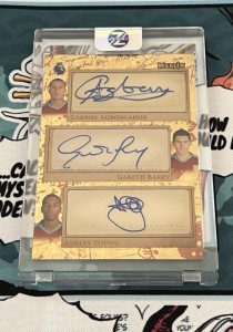 Topps Merlin PL 2025/26 Aston Villa Triple Auto Barry, Young, Agbonlahor 1/1 for sale on Ebay