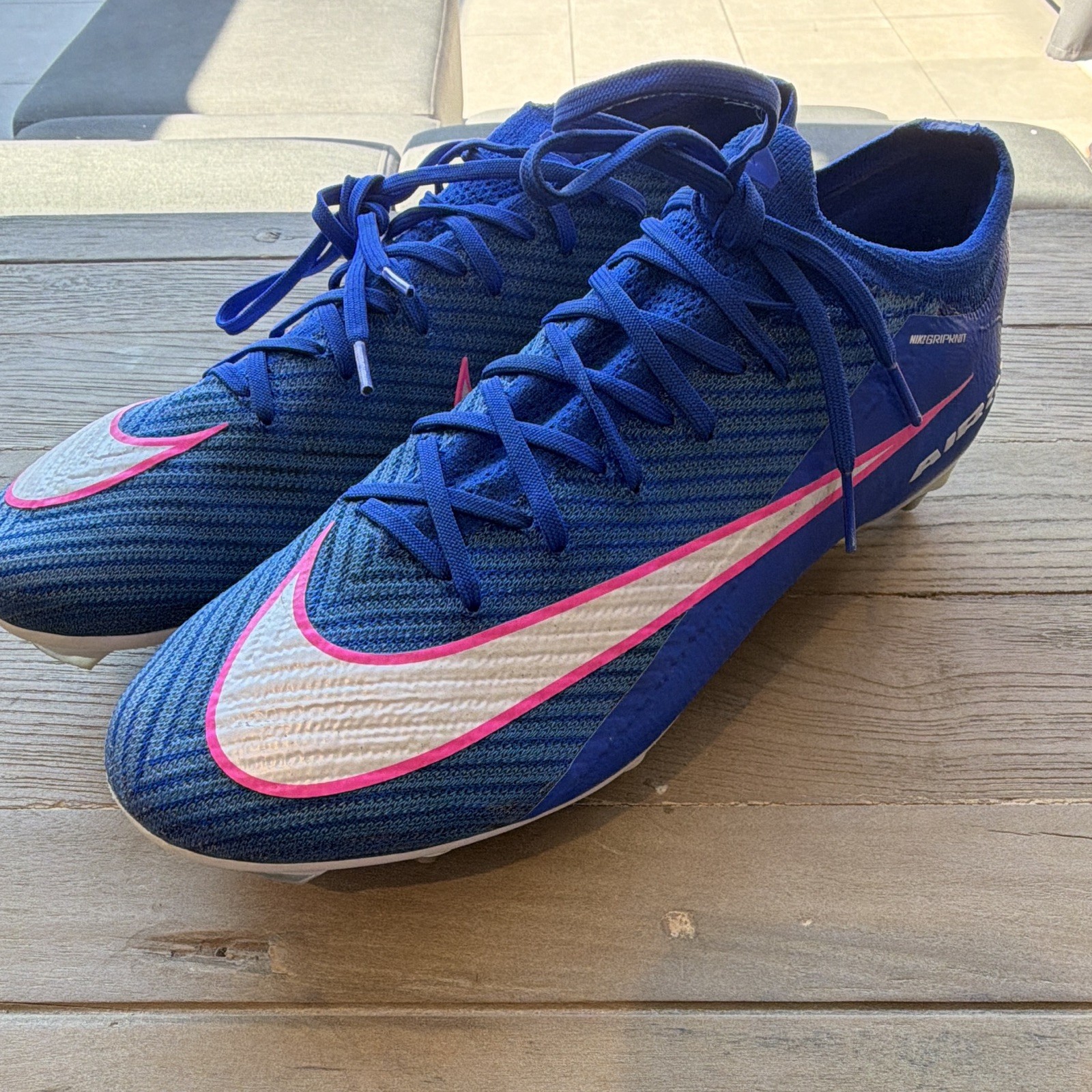 Nike Zoom Mercurial elite Football Boots SG Blue Pink White UK 10 for sale on Ebay
