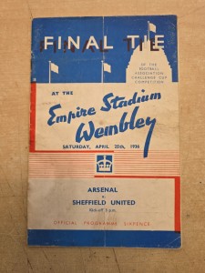 Very Rare Arsenal Vs Sheffield United 1936 Wembley Final Tie Programme for sale on Ebay