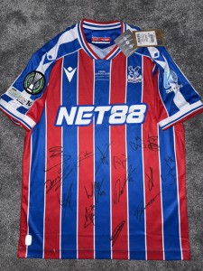 SIGNED CRYSTAL PALACE SHIRT 25/26 CONFERENCE LEAGUE WINNERS PROOF GLASNER  for sale on Ebay