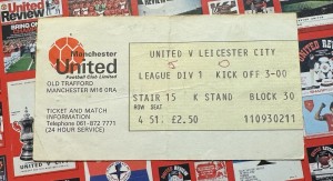 Rare Manchester United v Leicester City 1979/80 League Ticket Stub for sale on Ebay