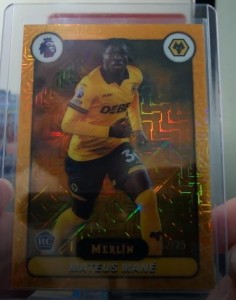 Topps Merlin premier league Mateus Mane Rookie Wolves Portugal  /25 gold RC  for sale on Ebay