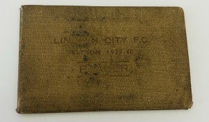 Lincoln City Football Club 1939 Player Issued handbook T Callender Gateshead FC for sale on Ebay