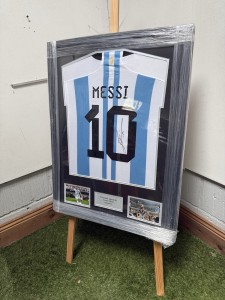 Framed Signed Lionel Messi 2022 World Cup Argentina Winner Shirt COA for sale on Ebay