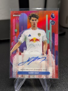 Harry Gray /5 Rookie Autograph RC Auto Leeds United Topps Finest Premier League for sale on Ebay
