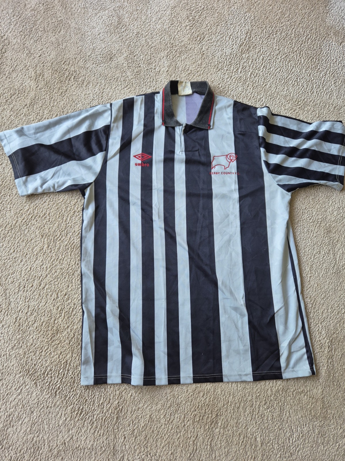 Derby County FC Vintage  Derby County 1989-1991 away shirt manufactured by Umbro for sale on Ebay
