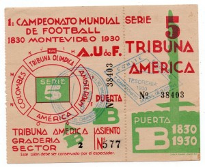 Ticket WC 1930 #5 Argentina - Chile (original / authentic) for sale on Ebay
