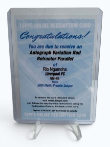 26 Merlin PL - RIO NGUMOHA Liverpool - /5 Autograph Red Refractor Redemption for sale on Ebay