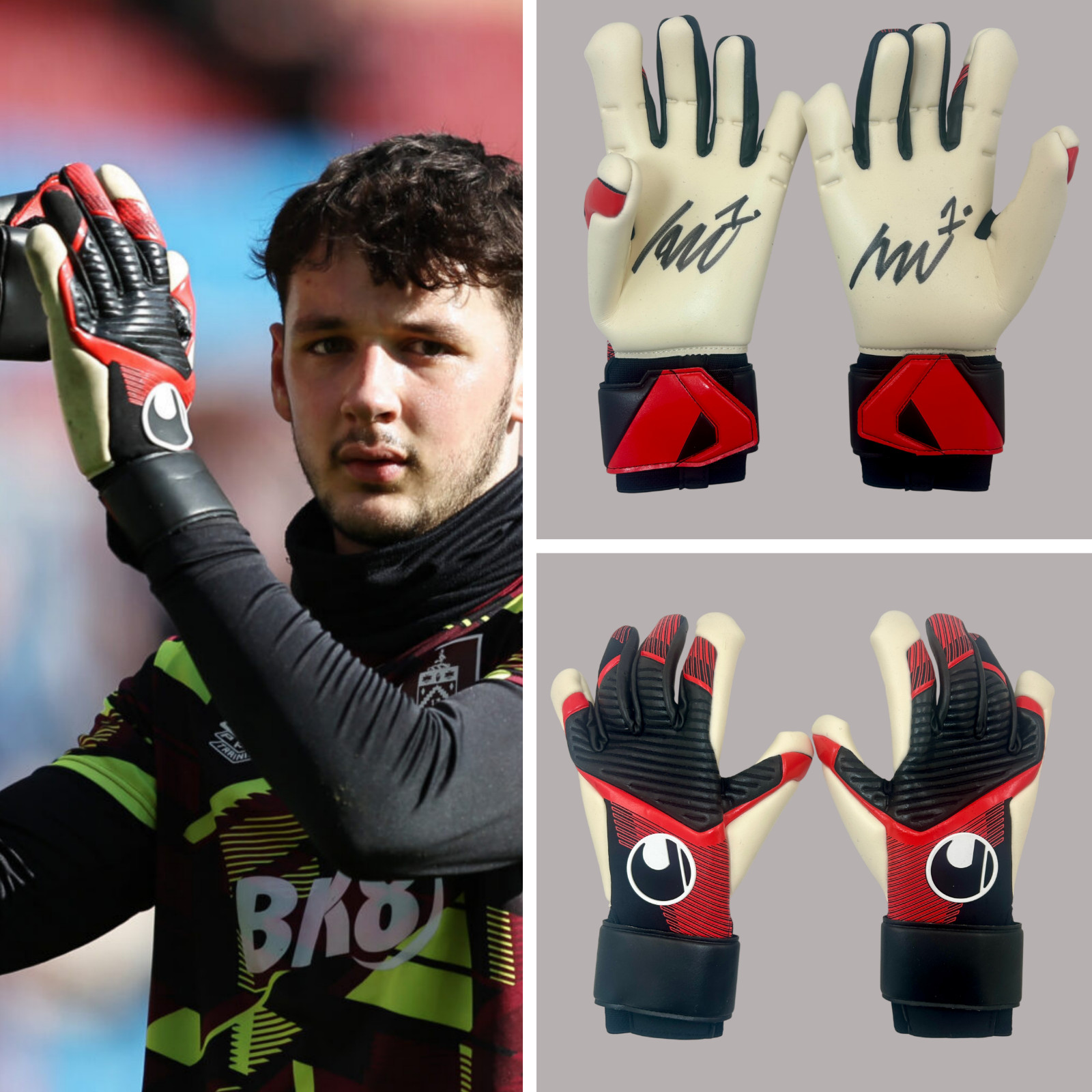 JAMES TRAFFORD Signed Goalkeeper Uhlsport Gloves Burnley Man City England for sale on Ebay