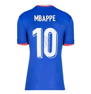 Kylian Mbappe Back Signed France 2024 Home Shirt for sale on Ebay