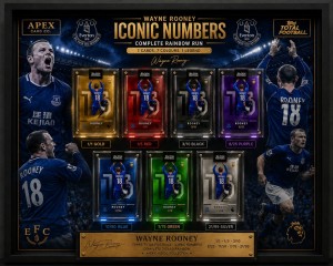 Wayne Rooney Iconic Numbers Rainbow 1/1–/99 Complete Run Everton Topps for sale on Ebay