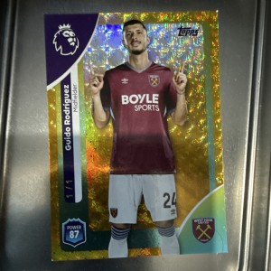 Supper rare 1/1 gold supper fracture West Ham player  for sale on Ebay