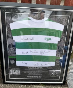 Celtic Signed Shirt Framed Display, Lisbon Lions 1967 European Cup Winners for sale on Ebay