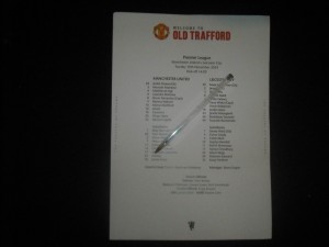 MANCHESTER UNITED  V  LEICESTER CITY  (PL)  10-11-2024  2024/25  TEAM SHEET for sale on Ebay