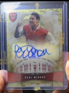 Topps Chrome Arsenal 2025-26 Superfractor 1/1 Autograph PAUL MERSON Highbury for sale on Ebay