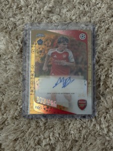🔥 Max Dowman Arsenal Auto 01/50 Topps Chrome Logofractor Rookie Gold RARE ⚽️  for sale on Ebay