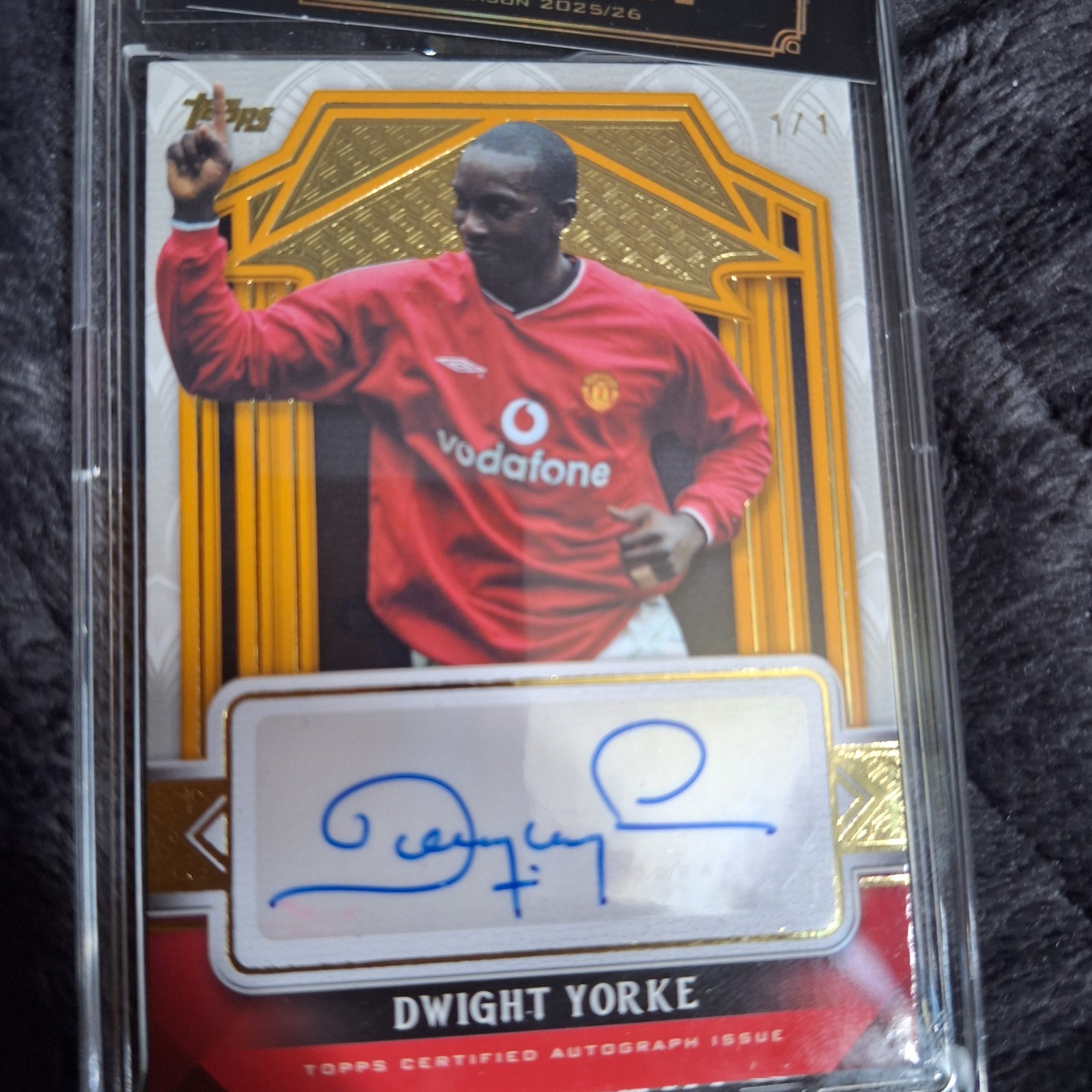 Topps Palatial Manchester United 2025-26 Dwight York Auto 1/1 for sale on Ebay