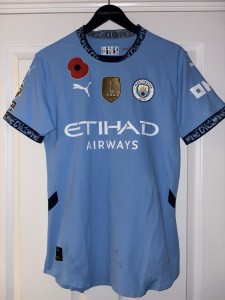 Match Worn/ Issued  Manchester City Poppy Shirt 2024 Phil Foden for sale on Ebay