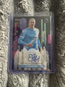 Erling Haaland Topps Finest Auto 02/10 Manchester City for sale on Ebay