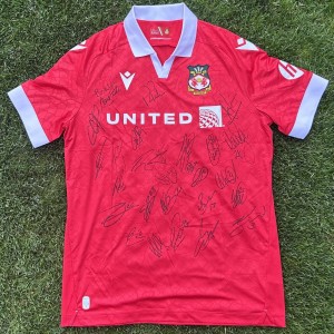 2024-25 Signed Wrexham FC Large home shirt gifted to Kevin Sinfield for sale on Ebay