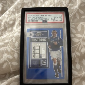 Panini Chronicles 2020-21 Wayne Rooney Everton Ticket Blue PSA 10 /49 for sale on Ebay