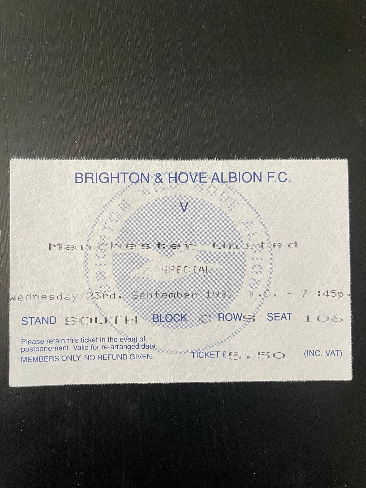 2 x David Beckham Man Utd Debut Tickets + 2 Programmes | 23/09/1992 v Brighton for sale on Ebay